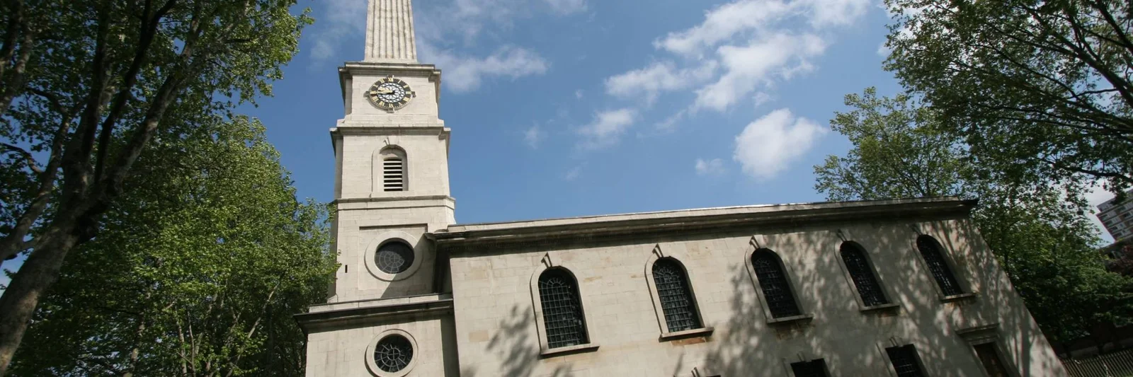 The historic church and tower seen from Old Street at LSO St Luke’s