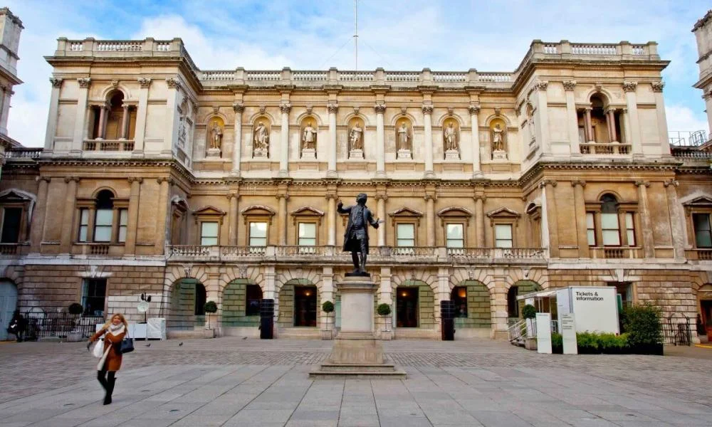 Royal Academy of Arts: the grand Burlington House facade and courtyard