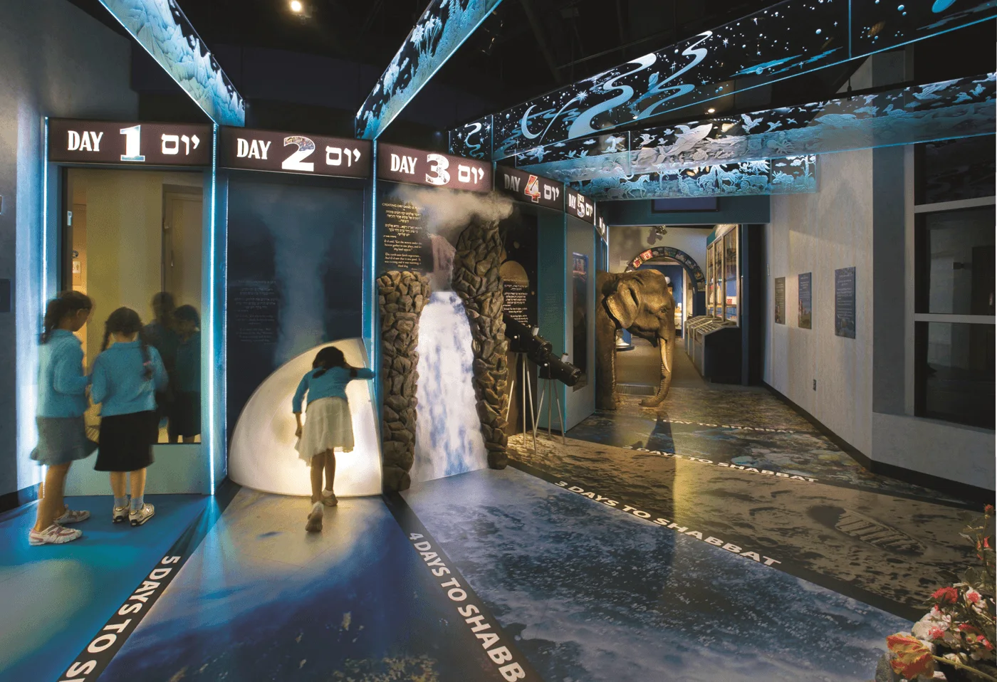 Visitors exploring an immersive museum display at Jewish Children’s Museum