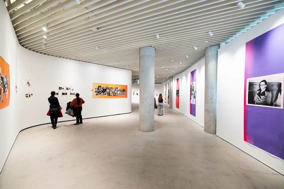 MoCADA Culture Lab II: visitors in the contemporary art gallery at the L10 cultural centre