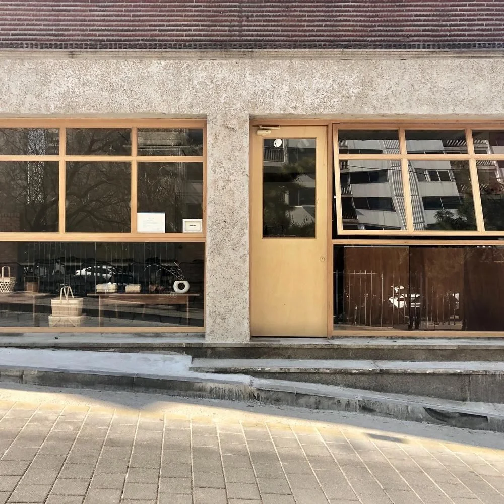 Base is nice: restaurant windows and entrance