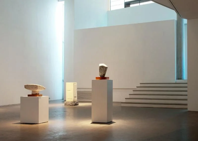 Kim Chong Yung Museum: sculptures displayed in a light museum room