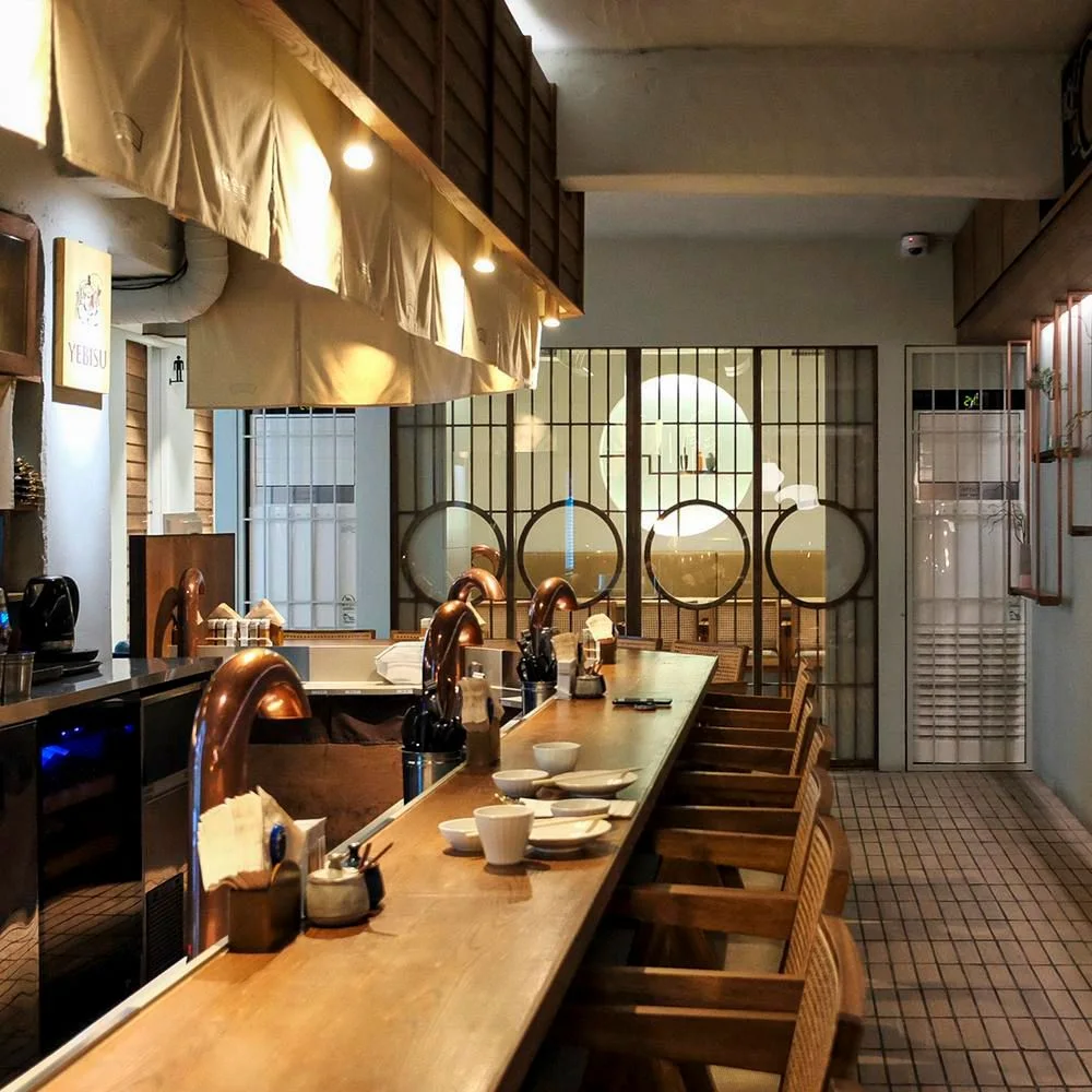 Kyoyang Siksa: dining counter and copper cooking hoods