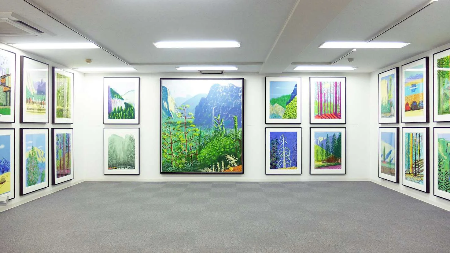 Nishimura Gallery: landscape paintings displayed throughout the gallery