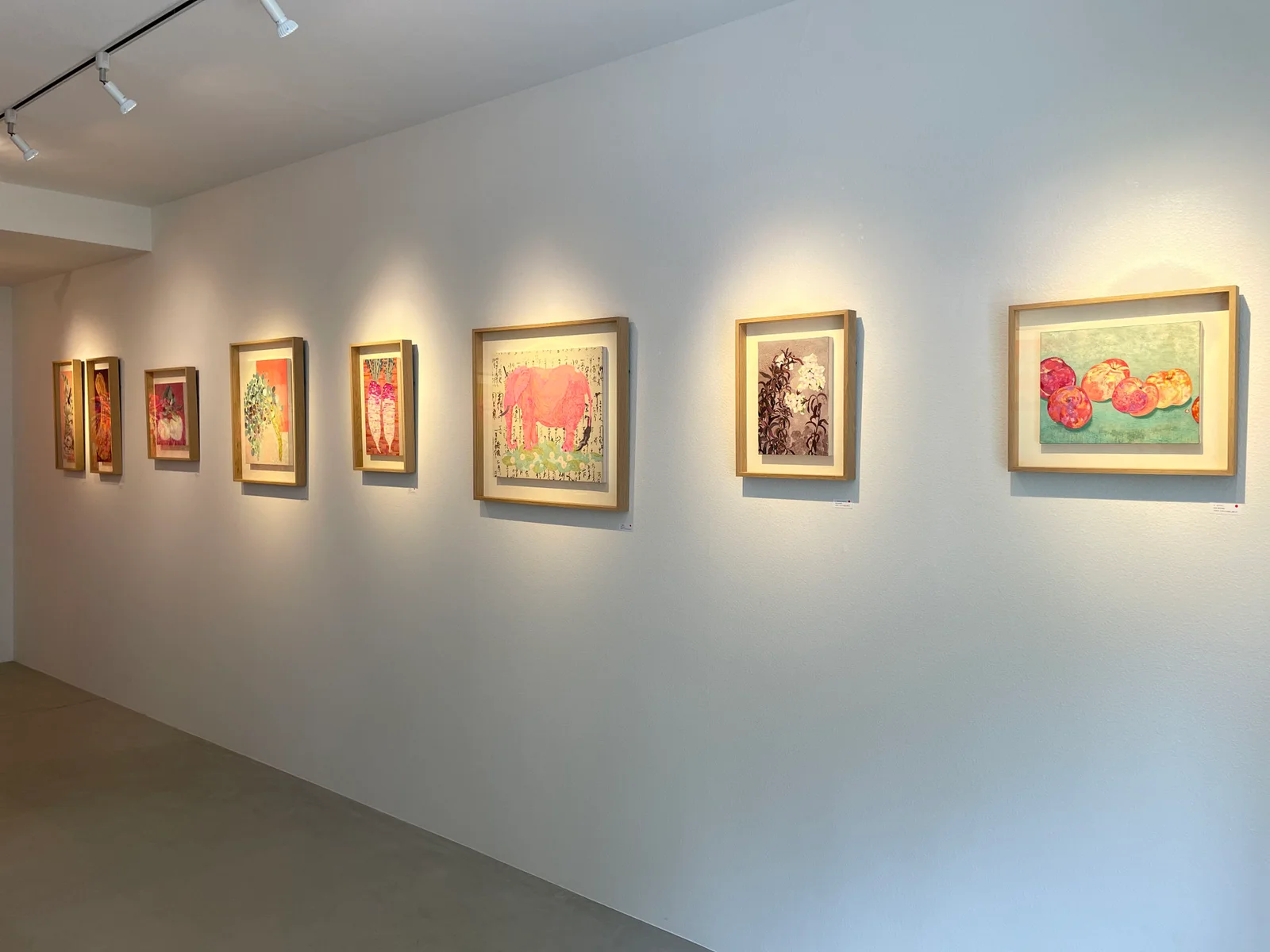 Noie Extent: framed paintings displayed along the gallery walls