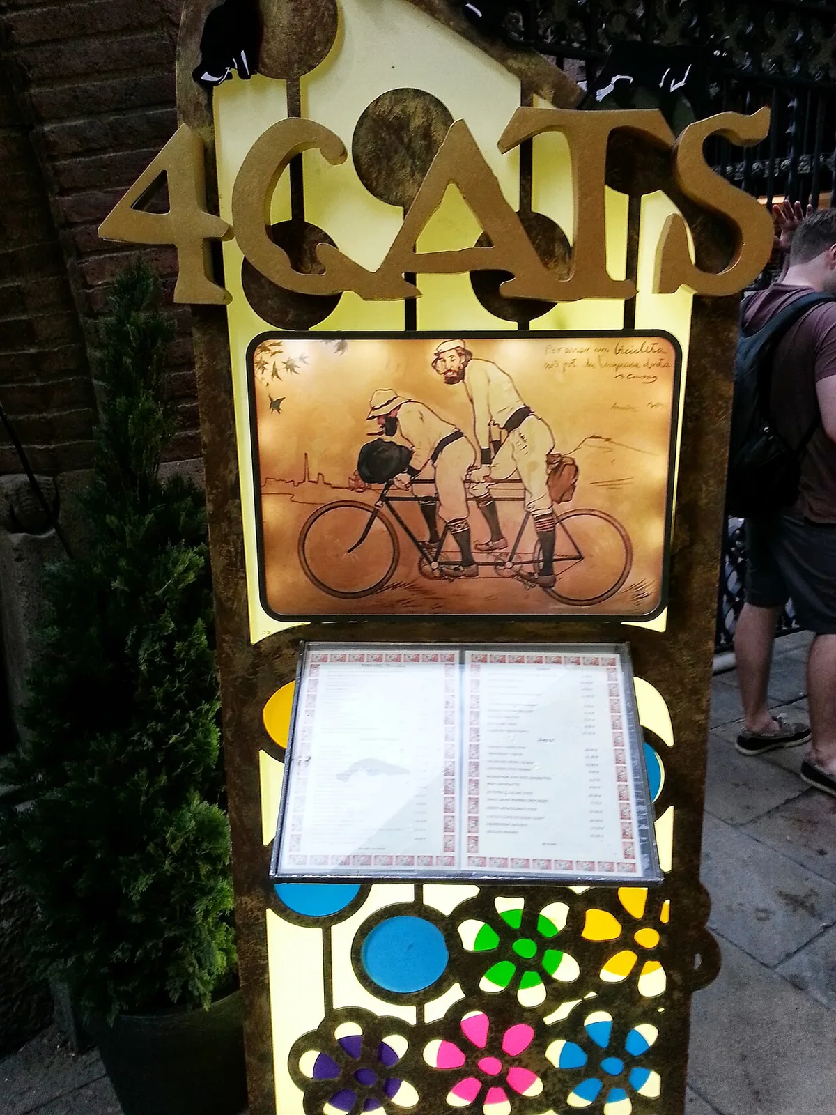 Sign outside Els Quatre Gats (2013)