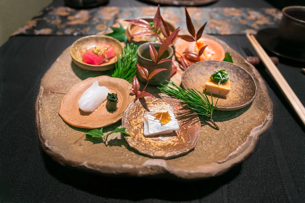 Archival photograph of food at Nihonryori RyuGin (2013)