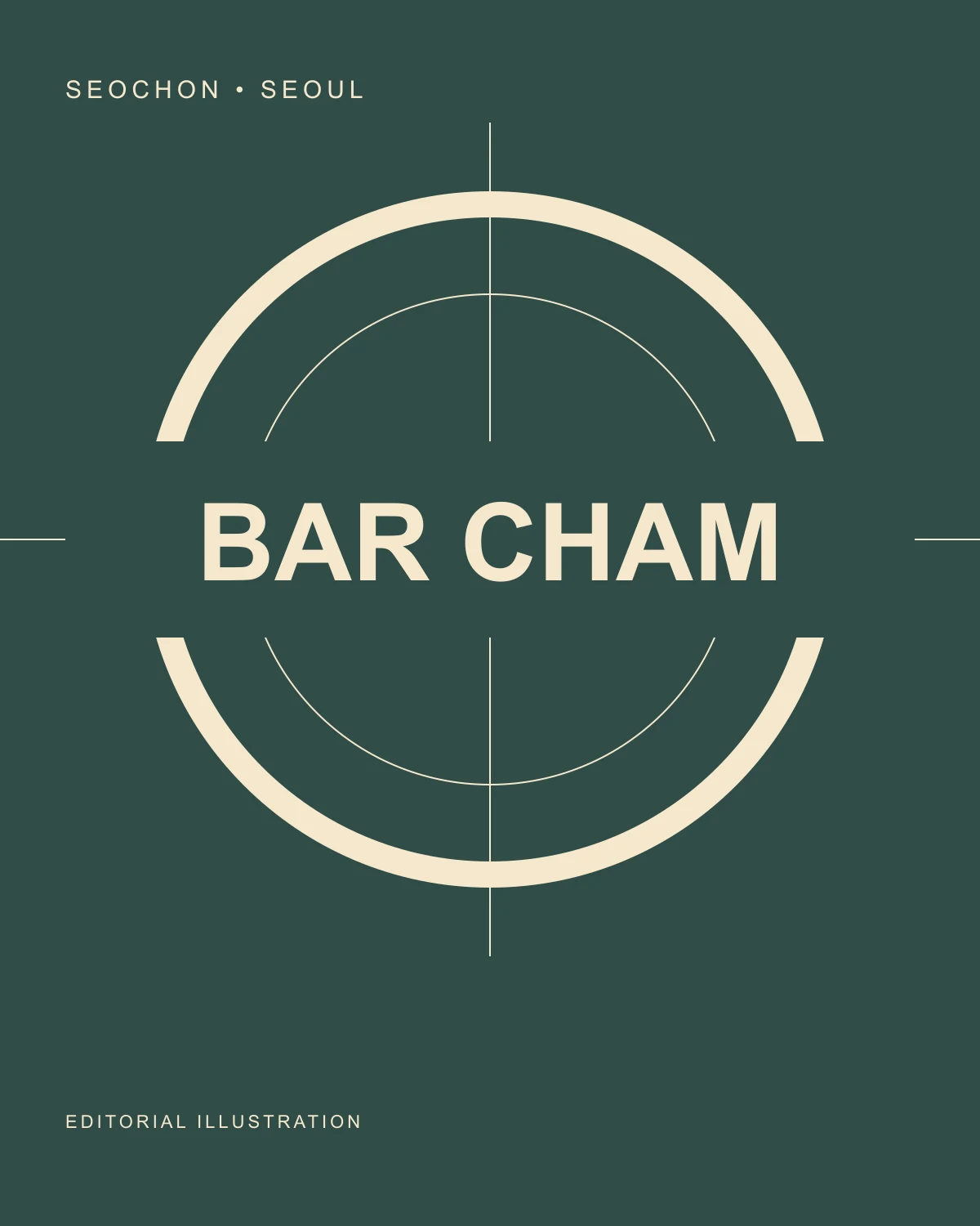 Original editorial illustration for Bar Cham, not a venue photograph