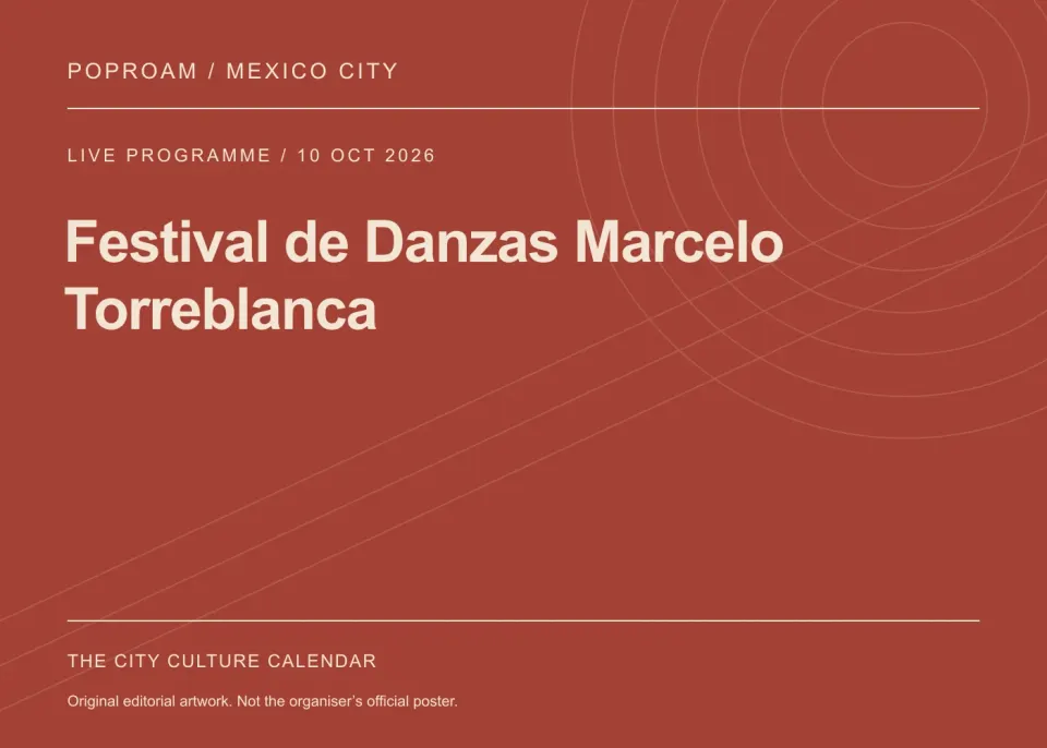 Original editorial programme artwork for Festival de Danzas Marcelo Torreblanca. This is not the organiser’s official poster.