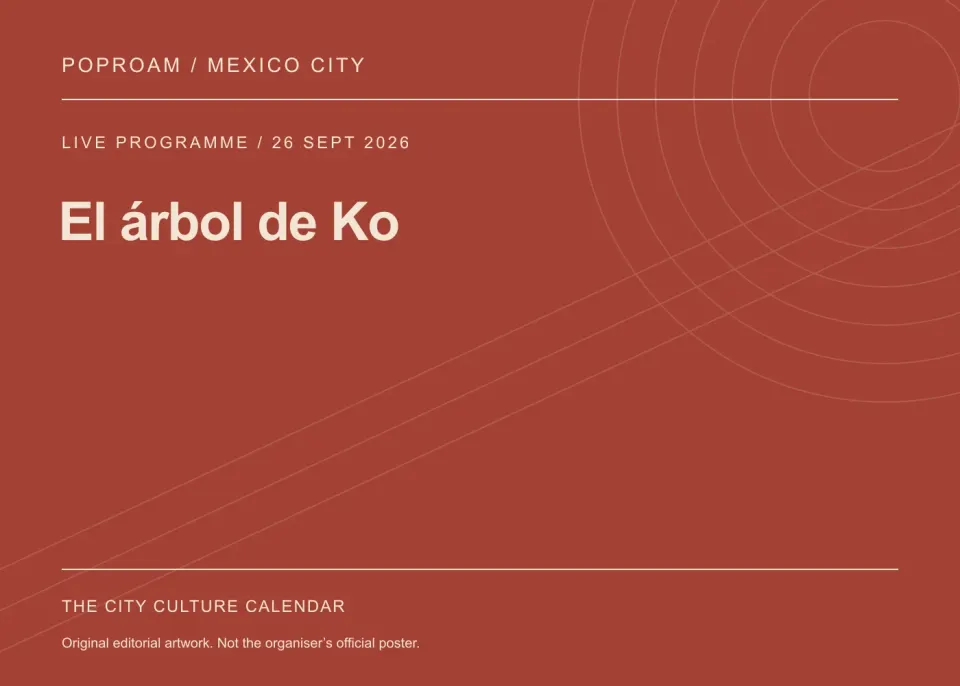 Original editorial programme artwork for El árbol de Ko. This is not the organiser’s official poster.