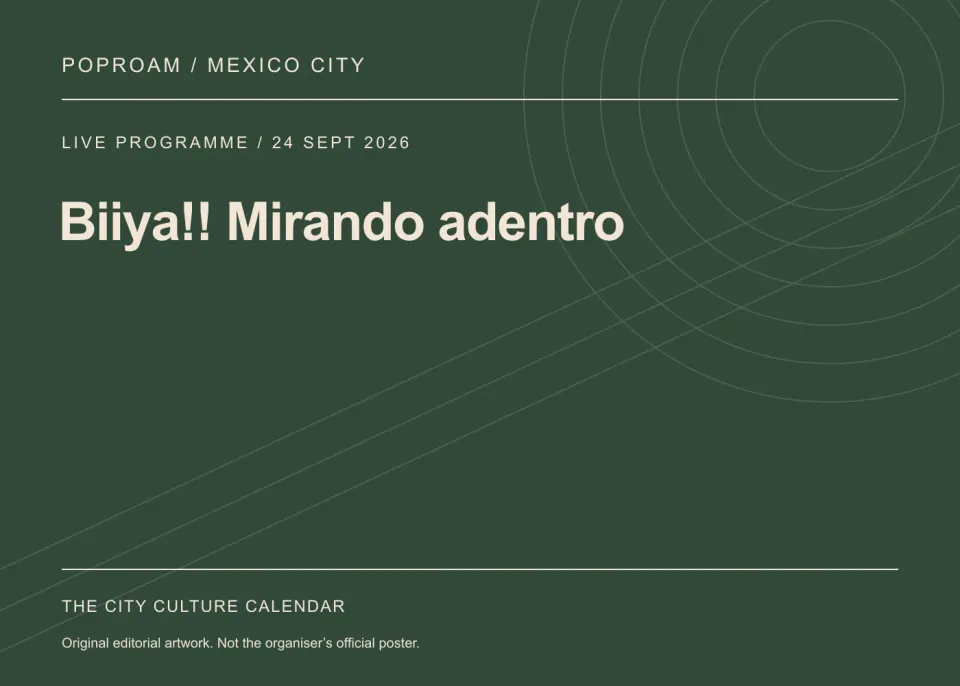 Original editorial programme artwork for Biiya!! Mirando adentro. This is not the organiser’s official poster.