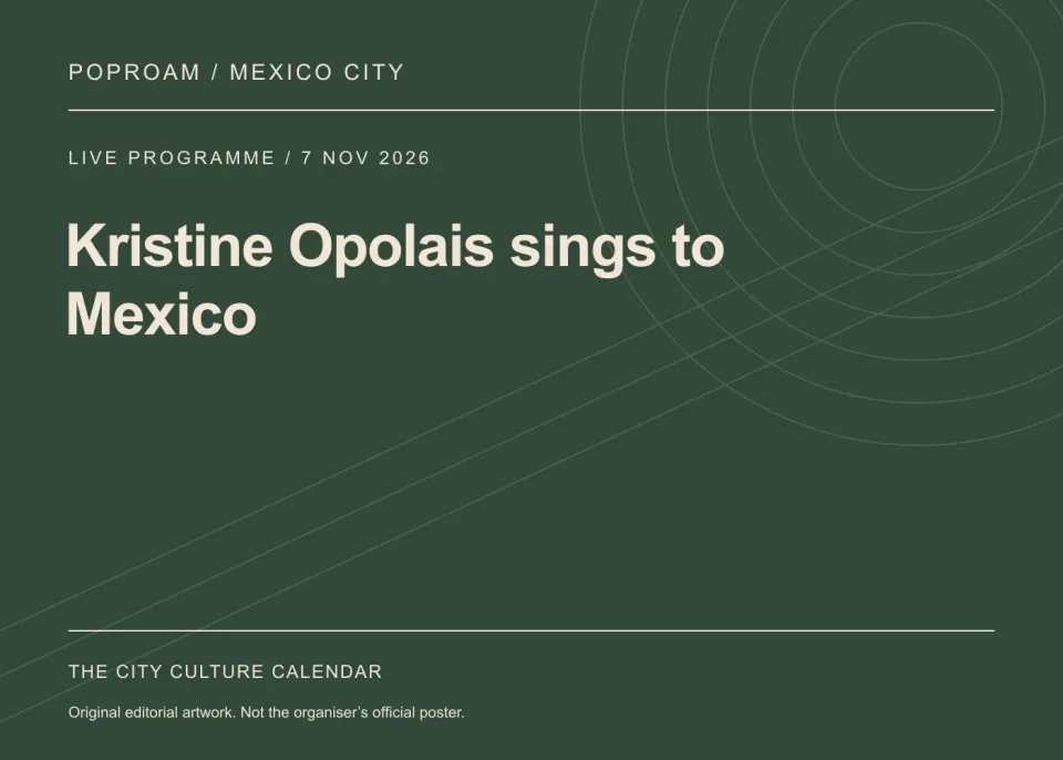 Original editorial programme artwork for Kristine Opolais sings to Mexico. This is not the organiser’s official poster.