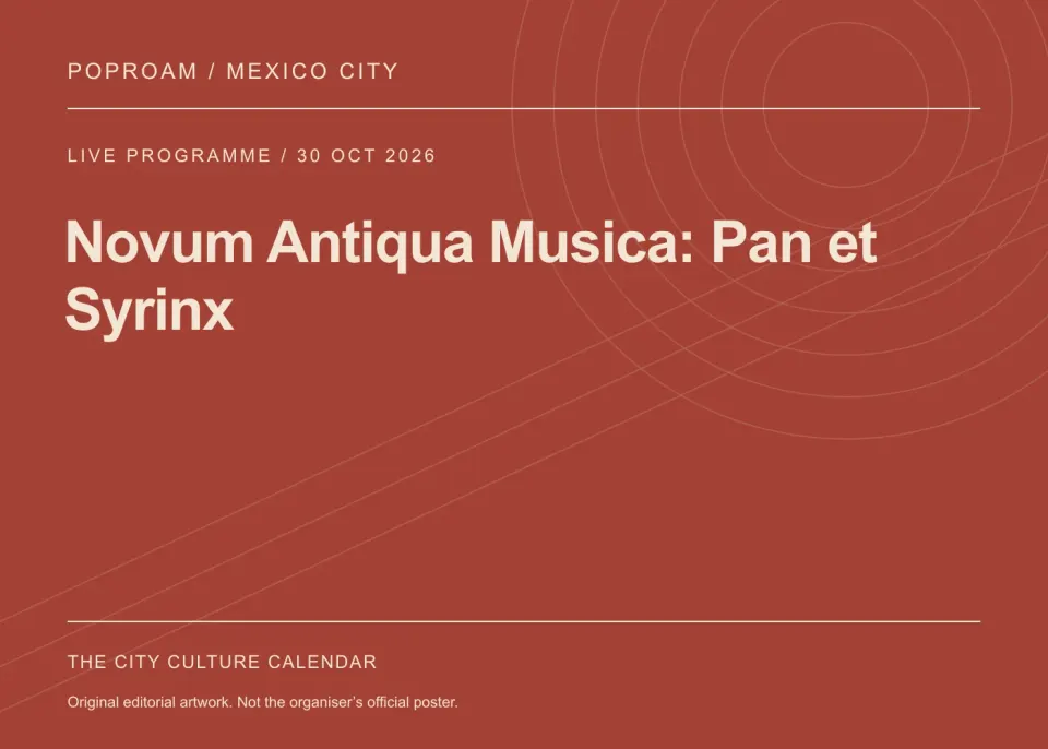 Original editorial programme artwork for Novum Antiqua Musica: Pan et Syrinx. This is not the organiser’s official poster.