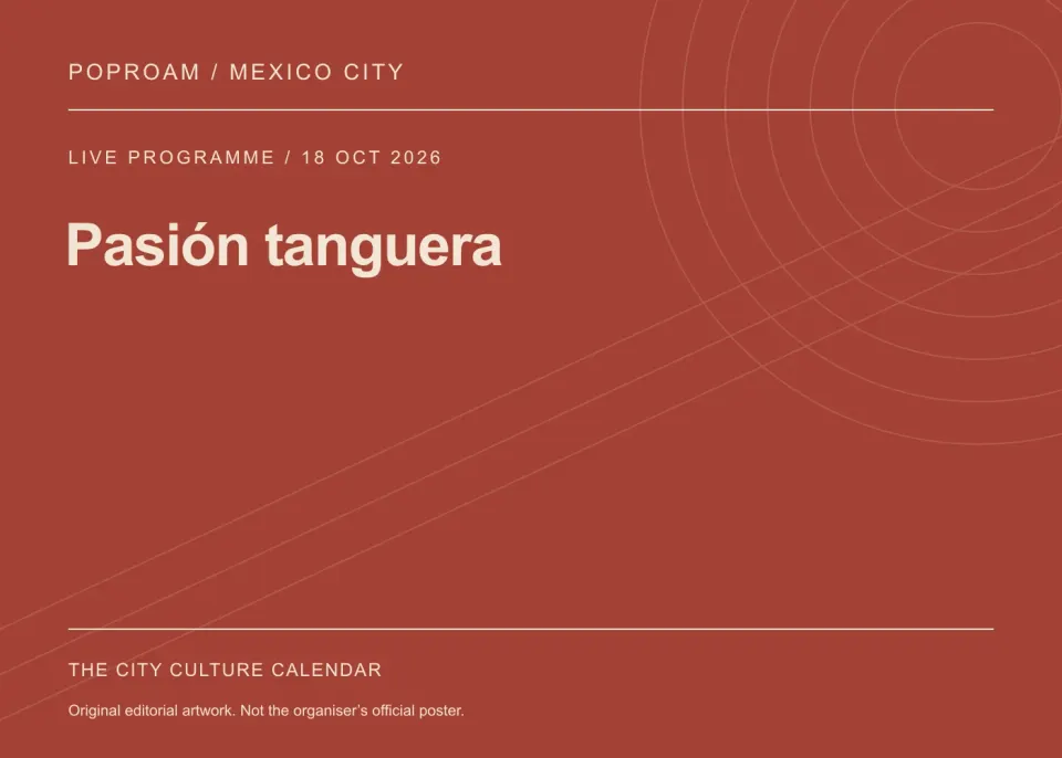 Original editorial programme artwork for Pasión tanguera. This is not the organiser’s official poster.
