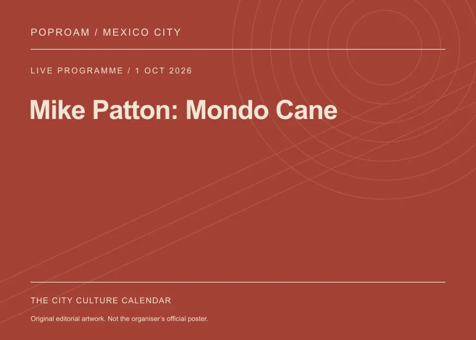Original editorial programme artwork for Mike Patton: Mondo Cane. This is not the organiser’s official poster.