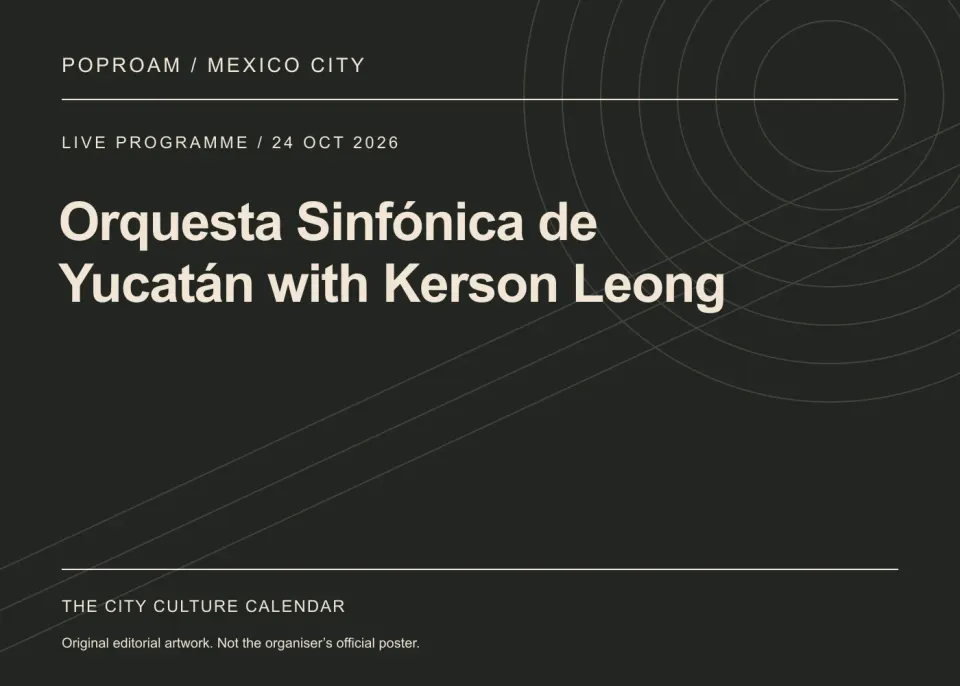 Original editorial programme artwork for Orquesta Sinfónica de Yucatán with Kerson Leong. This is not the organiser’s official poster.