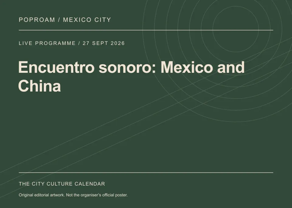 Original editorial programme artwork for Encuentro sonoro: Mexico and China. This is not the organiser’s official poster.