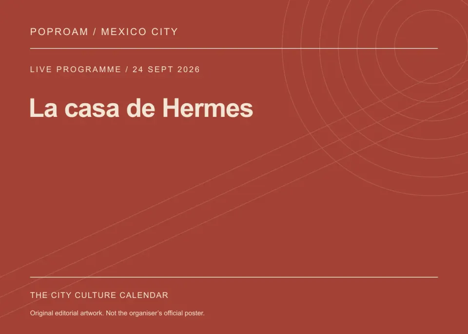 Original editorial programme artwork for La casa de Hermes. This is not the organiser’s official poster.