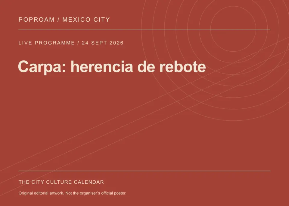 Original editorial programme artwork for Carpa: herencia de rebote. This is not the organiser’s official poster.