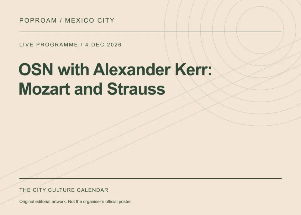 Original editorial programme artwork for OSN with Alexander Kerr: Mozart and Strauss. This is not the organiser’s official poster.