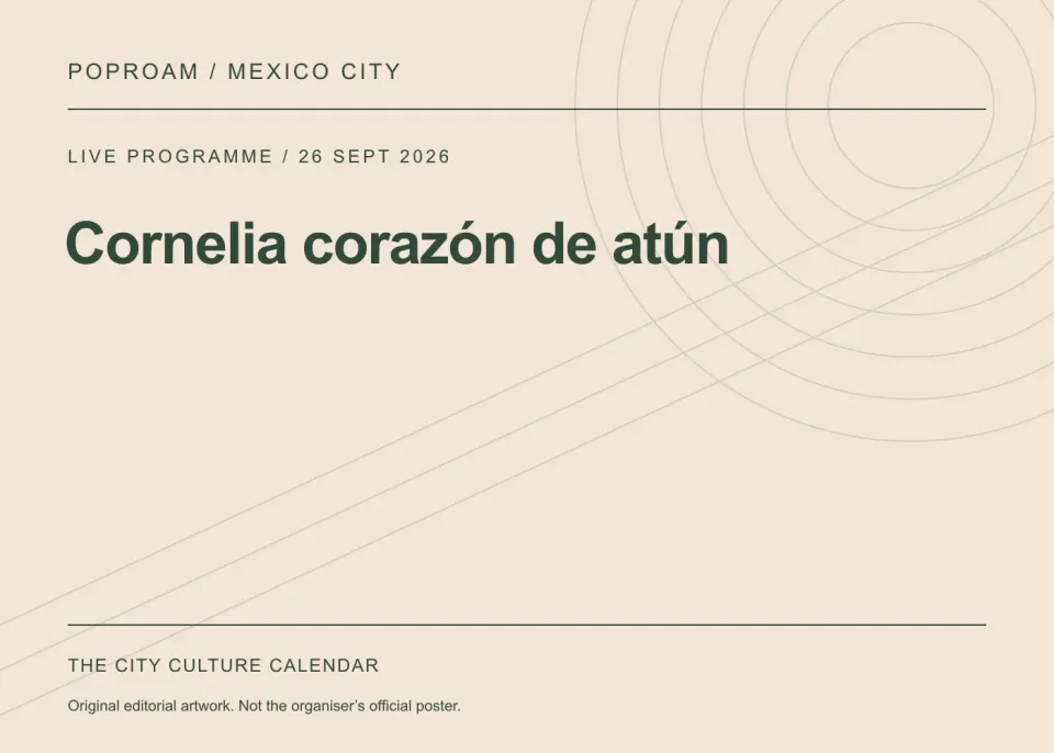Original editorial programme artwork for Cornelia corazón de atún. This is not the organiser’s official poster.