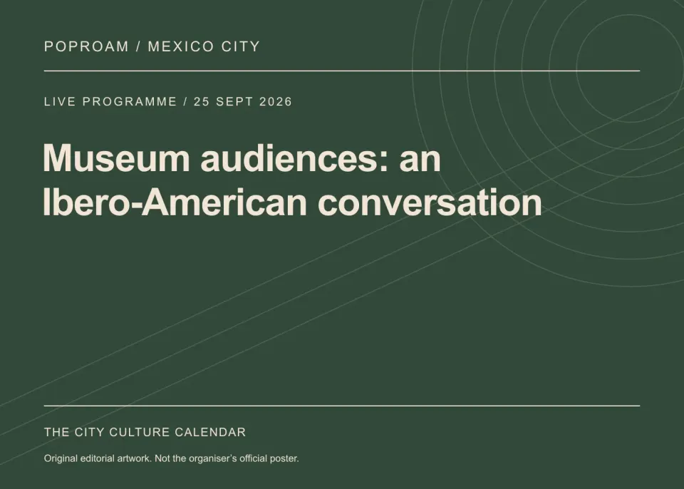 Original editorial programme artwork for Museum audiences: an Ibero-American conversation. This is not the organiser’s official poster.