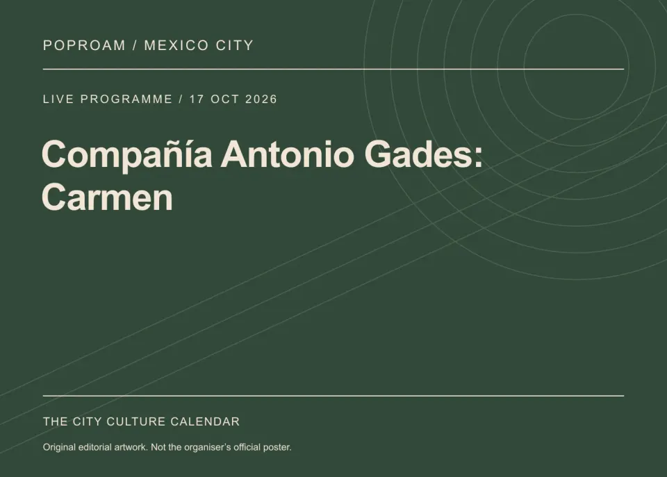 Original editorial programme artwork for Compañía Antonio Gades: Carmen. This is not the organiser’s official poster.